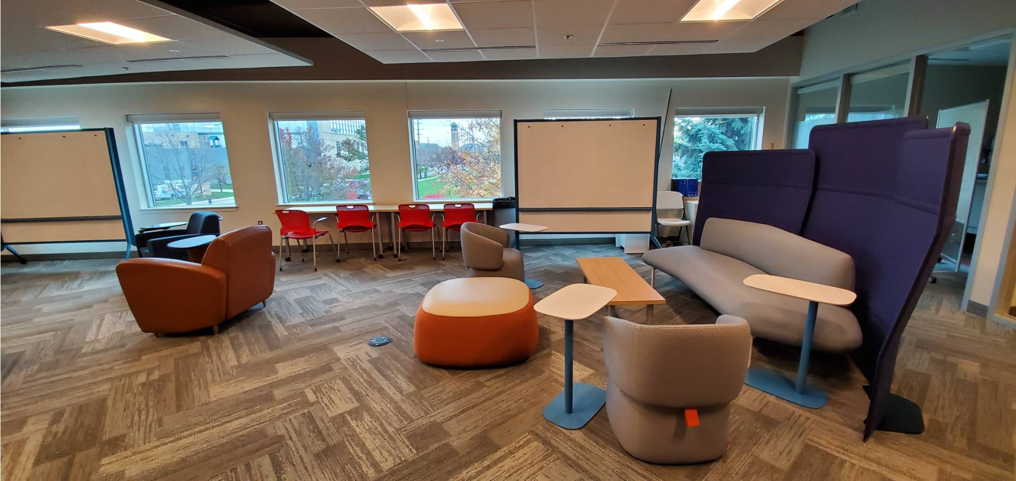 seating view of the student/faculty collaboration area